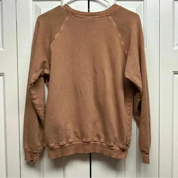 I.S.M.B.S Dreamer Crew Neck Sweatshirt Western Bull Brown Tan Women’s Size Small - Picture 7 of 10
